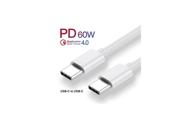 Type C To Type C Charger Cable 60w 1m