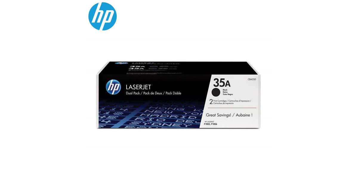 HP LaserJet CB435A Dual Pack Black Print Cartridges (Original) - CompuMe
