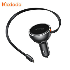 Mcdodo Cc 485 Freego Retraable Cable 80cm Pd 80w Charger In Car 3 Output Pd3.0 Qc4+ Pps Afc Pd 45w Car Charger With Usb C Cable - CompuMe