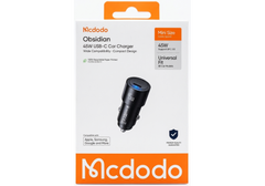 Mcdodo Obsidian 45W USB-C Car Charger – Super Fast Charging 2.0 – Mini Size – 18 Months Warranty