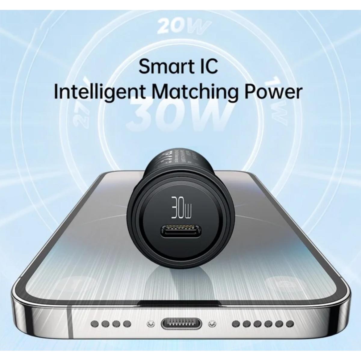 Mcdodo Cc 7491 Pd 30w Fast Charging Type C Single Port Mini Car Charger Black