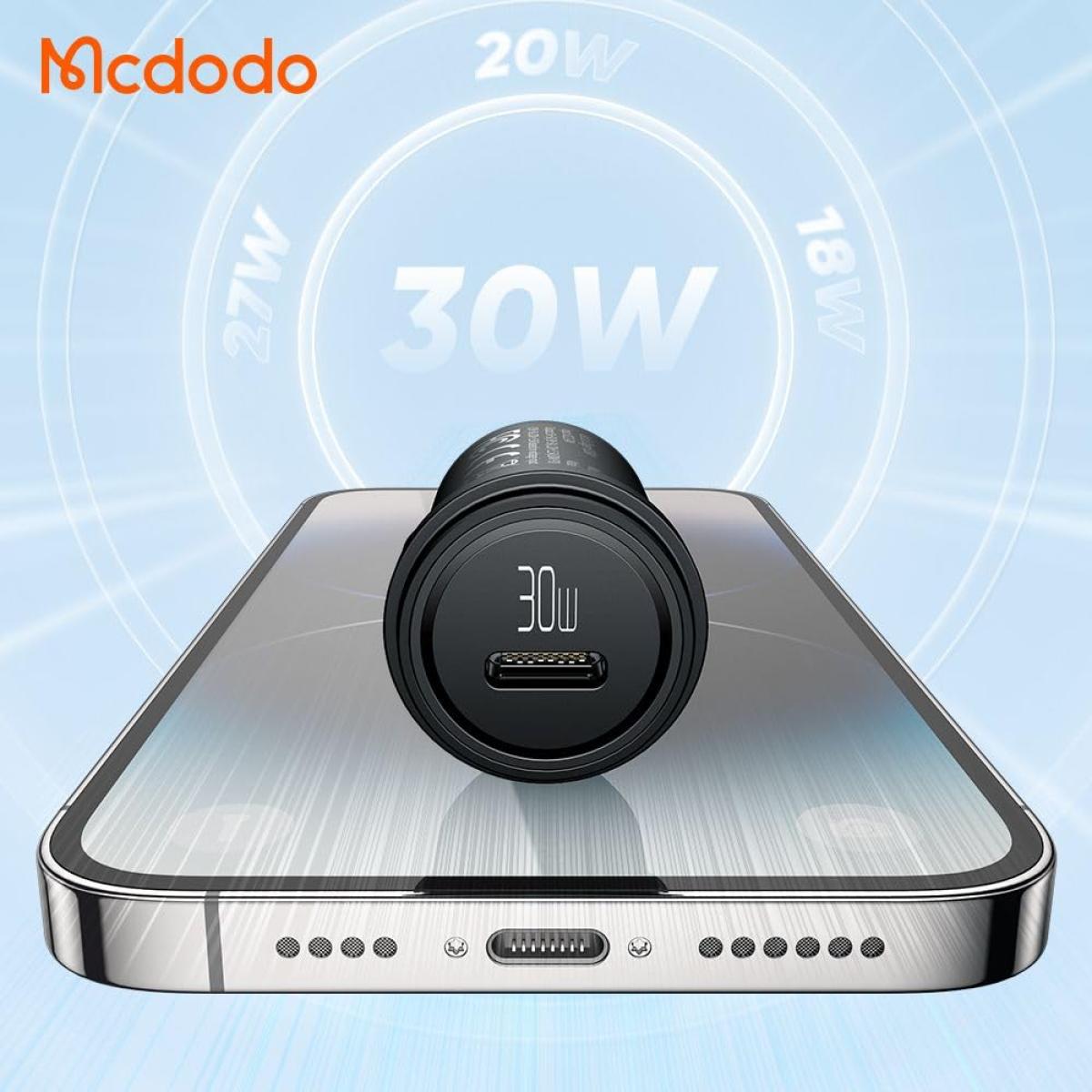 Mcdodo Cc 7492 30w 1c Pd Fast Car Charger+ 36w C to Lighting Cable 1.2 meter Black