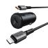 Mcdodo Cc 7492 30w 1c Pd Fast Car Charger+ 36w C to Lighting Cable 1.2 meter Black
