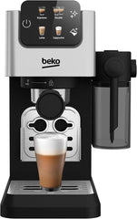 Beko Espresso Coffee Machine 15 Bar 1628W with Milk Container