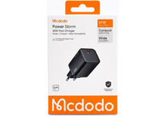 Mcdodo Power Storm 65W GaN Fast Wall Charger – USB-C PD Fast Charging – Compact Design – 18 Months Warranty