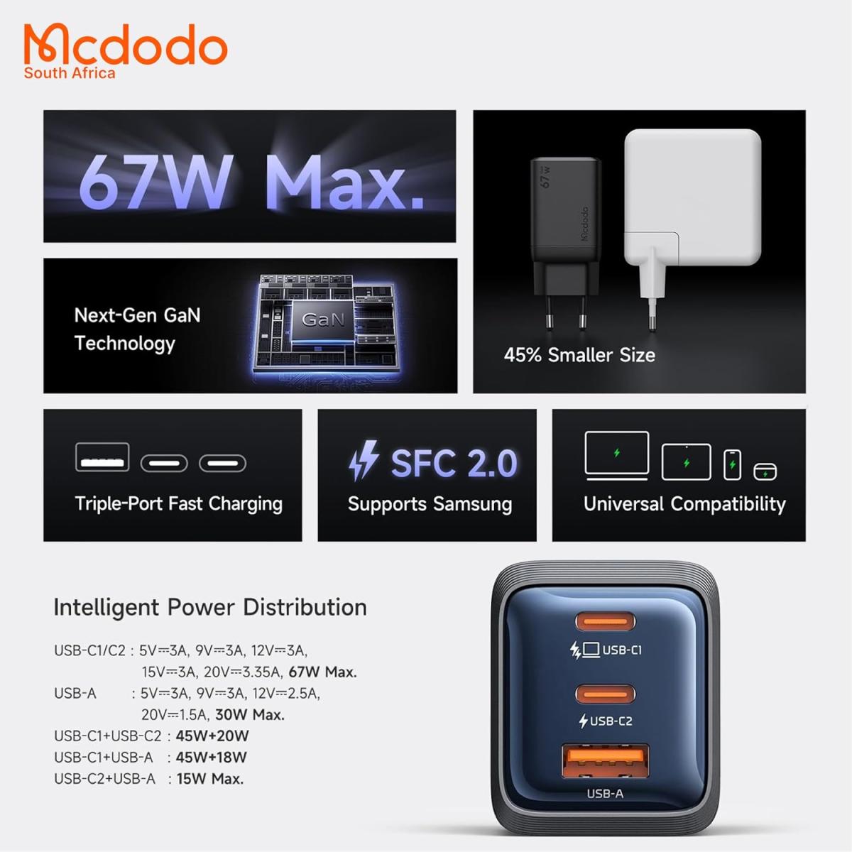 Mcdodo Charger - 3 laptop for portable computing