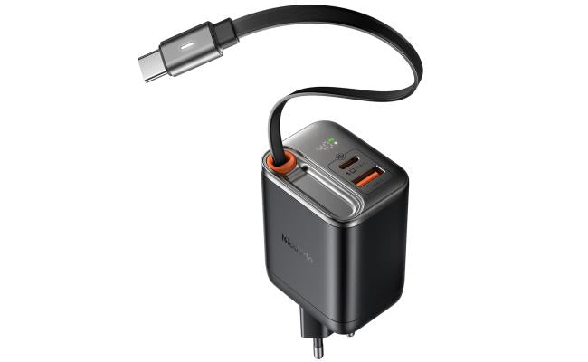 Mcdodo Ch 4280 40w Gan5 Usb C Charger, Dual Port, Retraable Cable Fast Charging Adapter With Led Indicator Black Mcdodo Ch 4280 40w Gan5 Usb C Charger, Dual Port, Retraable Cable Fast Charging Adapter With Led Indicator Black