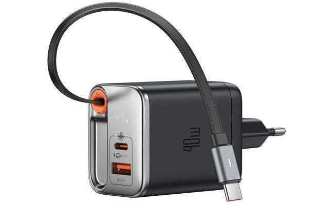 Mcdodo Ch 4281 40w Gan USB - C Retraable Cable Fast Portable Charger with USB cable
