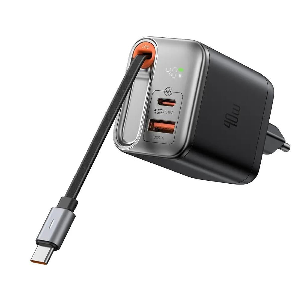 Mcdodo Ch 4281 40w Gan USB - C Retraable Cable Fast Portable Charger with USB cable