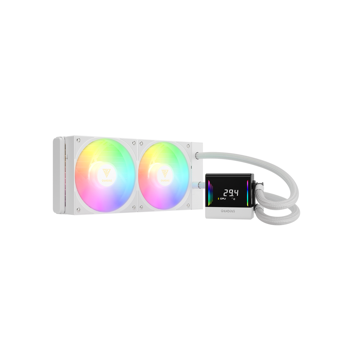 GAMDIAS CHIONE E4-240 AIO Digital Display Infinity Mirror - White