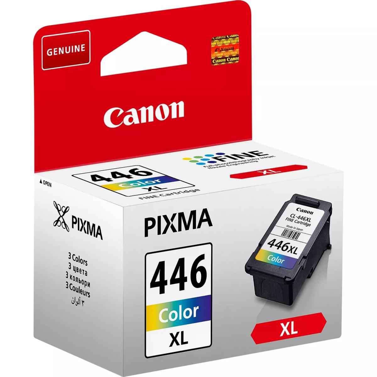 Canon CL - 446XL Color Inkjet Cartridge Compatible with PIXMA IP2840 with ink cartridges