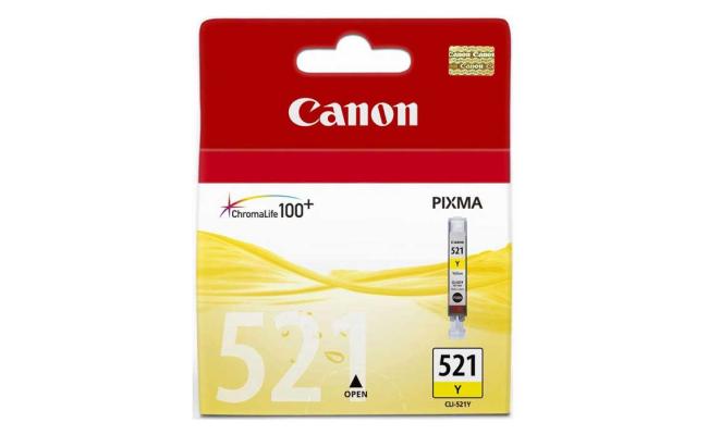 Canon Cli 521y Yellow Inkjet Cartridge Compatible with IP3600.IP4700, MP540, MP560