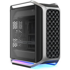 Cooler Master Cosmos Alpha Full Tower PC Case Free Form 2.0 Rotatable Layout,400mm GPUs 420mm Radiator Curved Aluminum Frame, Tempered Glass, Dual 200mm Fans, E-ATX Support, USB-C 20Gbps