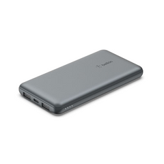 Belkin Portable Charger, USB-C Power Bank 10000mAh - Grey