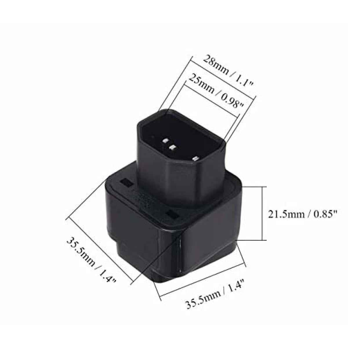 C13 Male to Universal Female Socket Power Adapter Converter