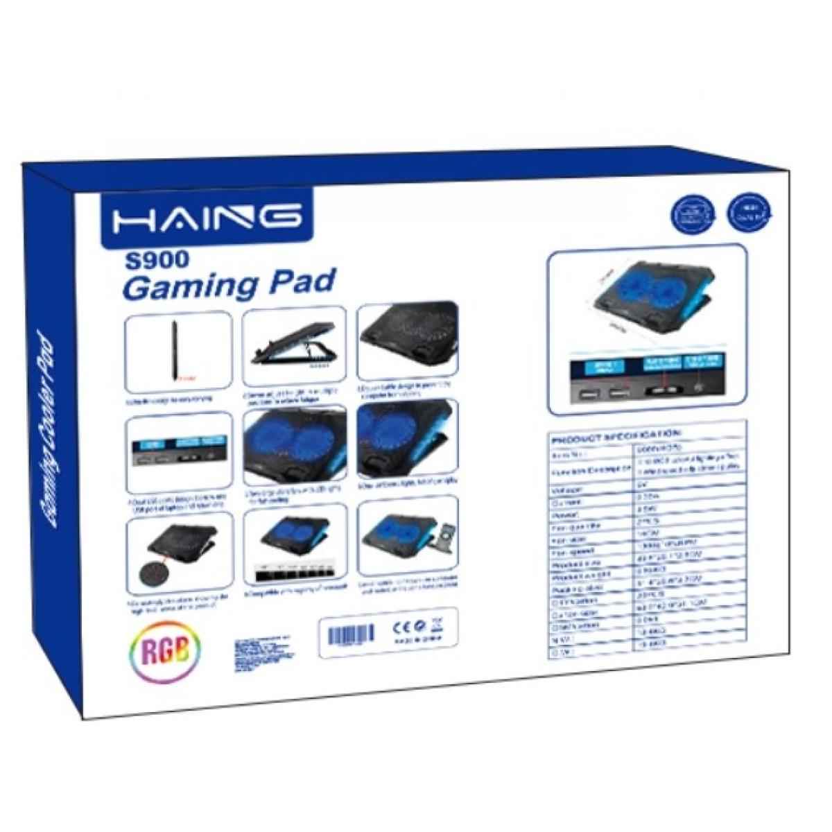 HAING S900 RGB High Quality Gaming Cooler Pad HAING S900 RGB High Quality Gaming Cooler Pad