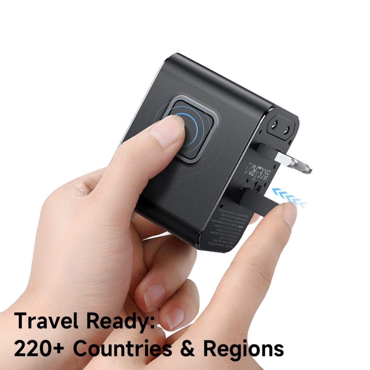 Mcdodo Cp 3260 Mdd G5 Series 25w 2 Usb C + 1 Usb A Universal Travel Power Adapter Charger With Usb C To Usb C Cable Black Mcdodo Cp 3260 Mdd G5 Series 25w 2 Usb C + 1 Usb A Universal Travel Power Adapter Charger With Usb C To Usb C Cable Black