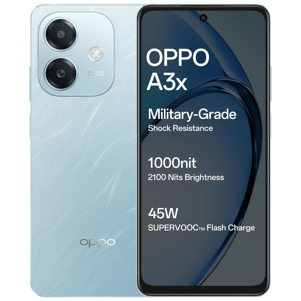 Oppo A3X 128GB 4GB Mobile Phone in Blue