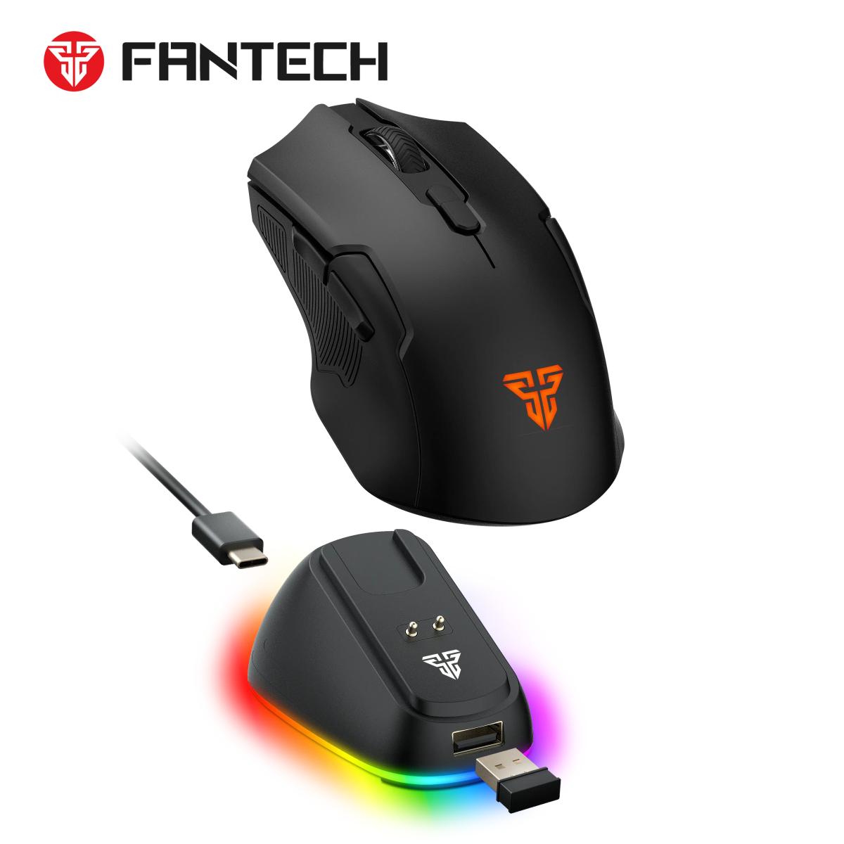 Fantech Cruiser II WG11V2RD Wireless Gaming Mouse 2400 DPI with Charging Dock Black