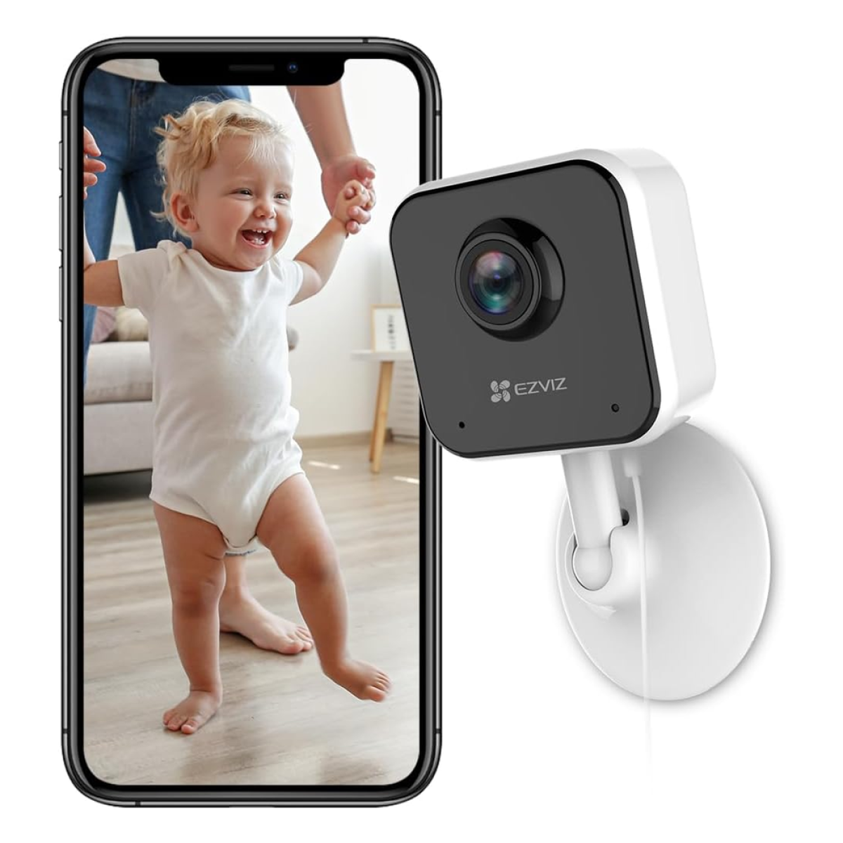 EZVIZ H1C Indoor Wi-Fi Camera – 1080p Full HD, 108° Wide-Angle Lens, 10m IR Night Vision, Two-Way Talk, White (CS-H1C-R101-1G2WR)