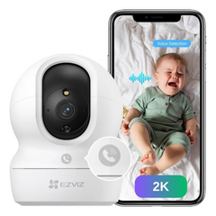 EZVIZ H6C Pro 2K Indoor Pan & Tilt Wi-Fi Camera – 2K Video, Human Detection, Auto-Tracking, Color Night Vision, Two-Way Calling (CS-H6C-R105-1L3WF)