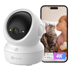 EZVIZ H6C G1 4K Indoor Pan & Tilt Dual-Band Wi-Fi Camera – Human & Pet Detection, Auto-Zoom Tracking, Color Night Vision, Two-Way Calling (CS-H6C-R200-8H8WFL)