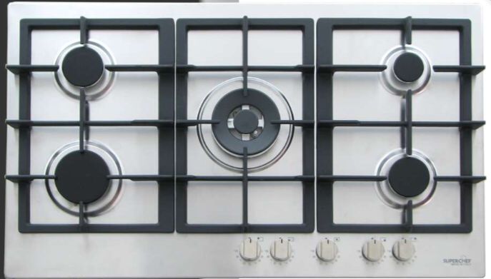SuperChef Hob 90cm 5 Burners with Full Safety Features
