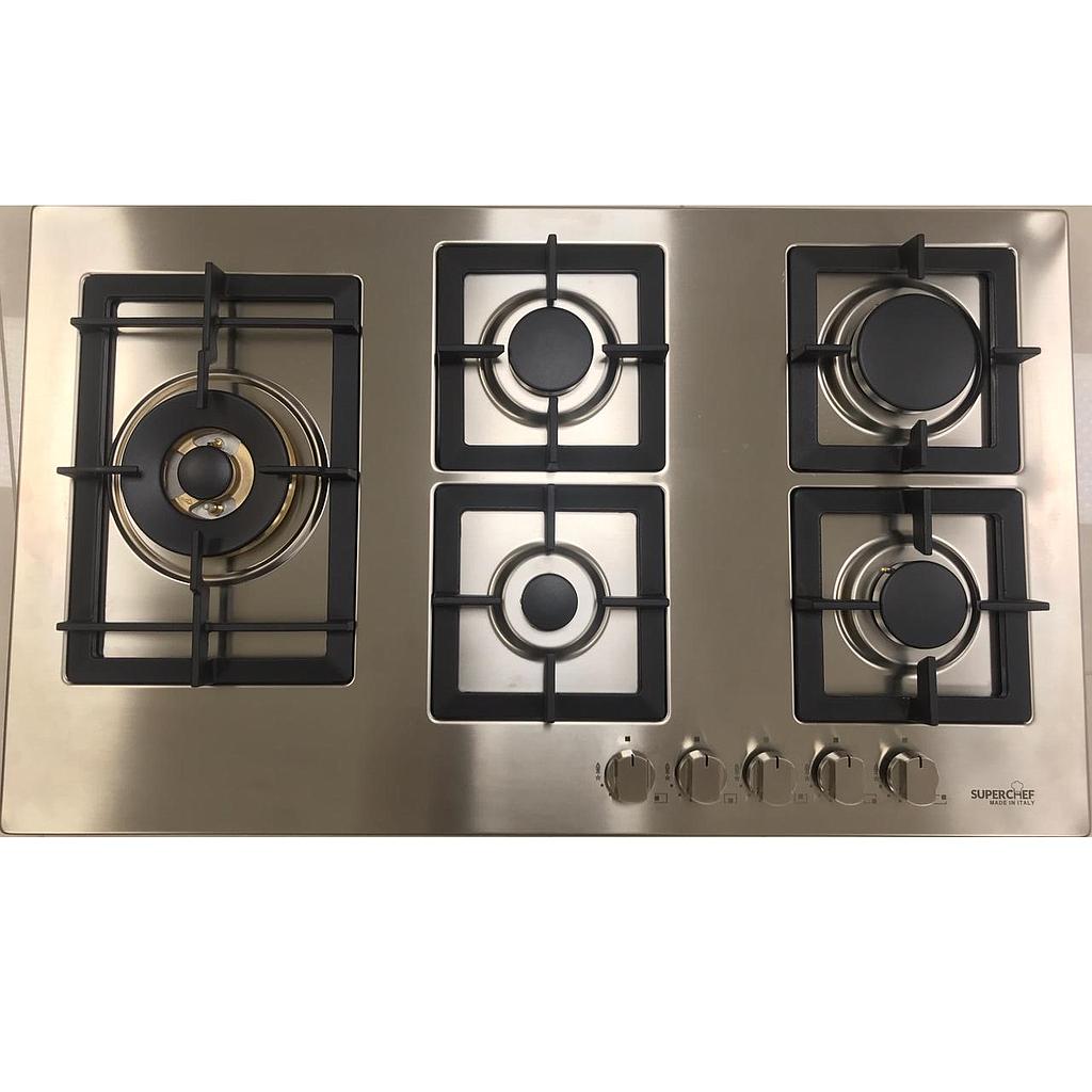 SuperChef Hob 90cm 5 Burners with Front Knob Controls
