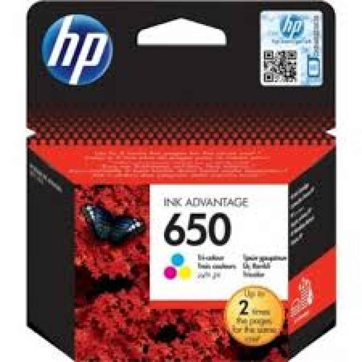 Cartridge HP 650 Tri-Colour Ink Cartridge HP 650 Tri-Colour Ink