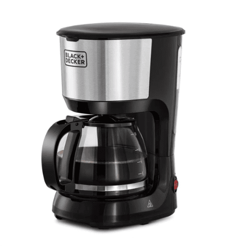 Black & Decker American Coffee Maker, 1.2Lit, 750Watts, Black & Steel - DCM750S-B5