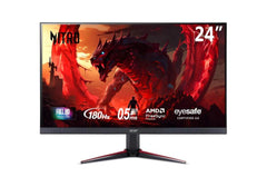 Acer Nitro VG240Y Gaming Monitor 24" IPS FHD 180Hz 0.5ms HDR10 Features 16.7 Million Colours Depth 6-bit Colour 250 cd/m² 99% sRGB