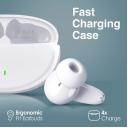 Promate True Wireless Earbuds,In-Ear Bluetooth v5.1 HD Earphones with Mic,IPX5 Water Resistance,20H Playback Time,Intelligent Touch Controls and Smart Auto - White