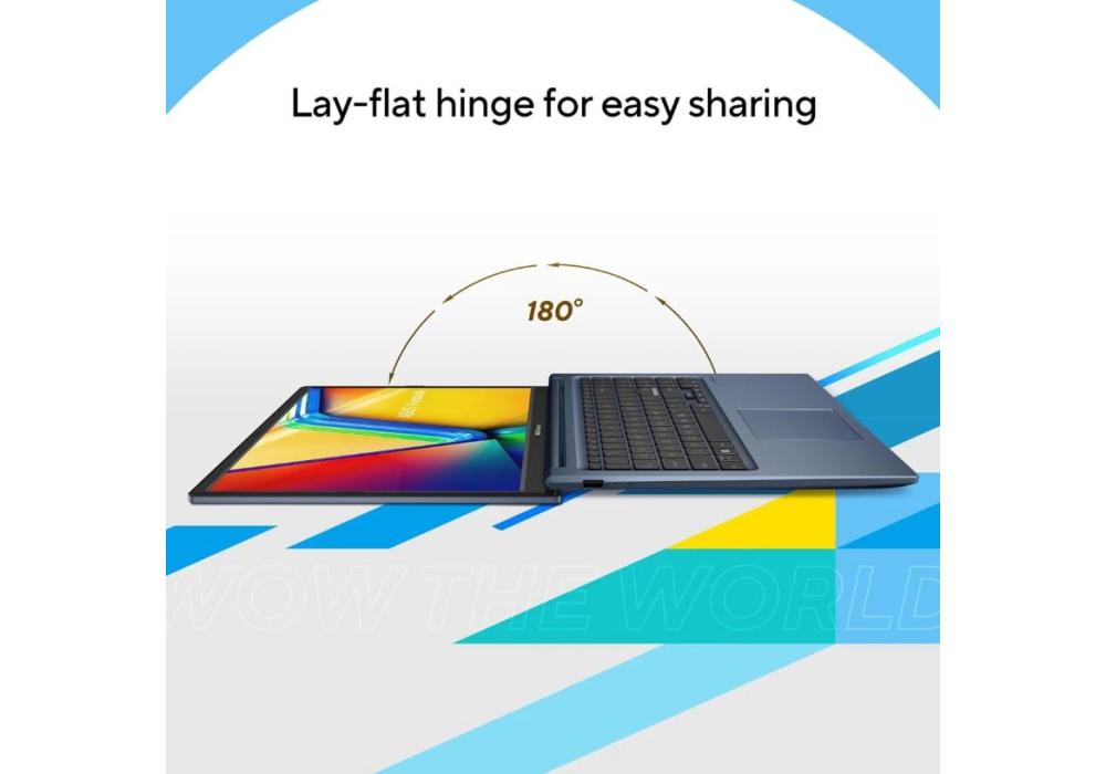 Laptop ASUS Vivobook 15 (X1504VA) | Intel® Core™ i3-1315U Processor , 8GB DDR4 , 512GB M.2 , Quiet Blue | 13th Generation