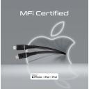 Promate Type-C to Lightning Cable 1.2m, Apple MFi Certified 20W Power Delivery Fast Charging Silicone Lightning Cable with 480 Mbps Data Sync and 3A Power