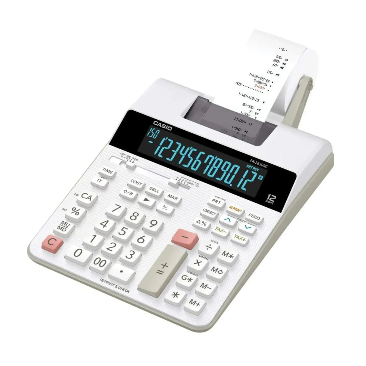 Casio FR-2650RC Desktop Printing Calculator 12 Digits