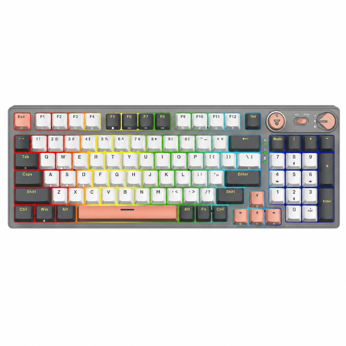 Fantech ATOM PRO96 MK914 SATURN Wireless Mechanical Keyboard Grey – Blue Switch