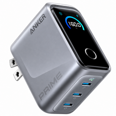 Anker Prime 160W 3-Port USB-C GaN Charger with Smart Display Black