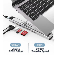 CHOETECH HUB - M43 - V1 Collapsible Laptop Stand with USB - C Hub 9 in 1 Docking Station