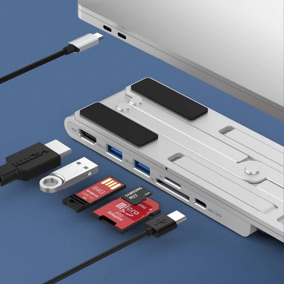 CHOETECH HUB - M43 - V1 Collapsible Laptop Stand with USB - C Hub 9 in 1 Docking Station