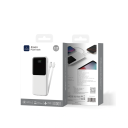 WiWU Wi-P081 Essen Series 10000mAh Power Bank 22.5W – Built-in USB-C & Lightning Cables, LED Digital Display, White - 18 Months Warranty
