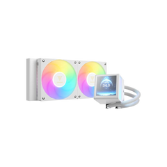 GAMDIAS CHIONE P5-240 ARGB CPU LIQUID COOLER WHITE - IPS LCD Display