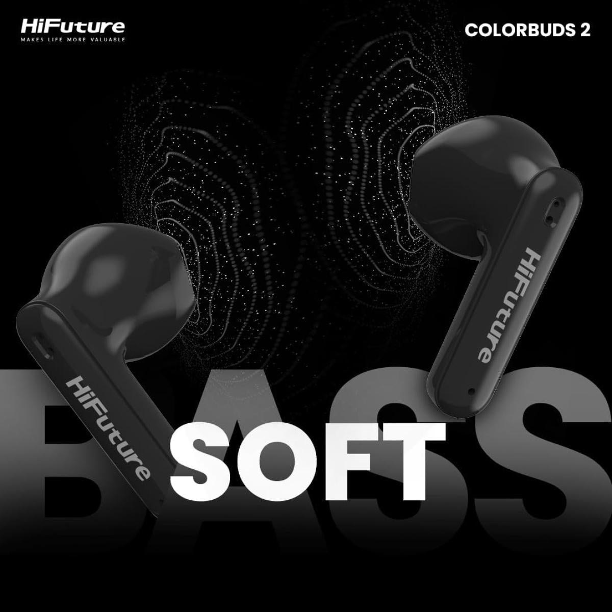 Hifuture Colorbuds2 Tws Earphones, Bluetooth 5.3, 20 Hours Playtime, Ipx5 Sweatproof, Enc For Calls, Dynamic Bass, Wireless Earbuds Black Hifuture Colorbuds2 Tws Earphones, Bluetooth 5.3, 20 Hours Playtime, Ipx5 Sweatproof, Enc For Calls, Dynamic Bass, Wireless Earbuds Black