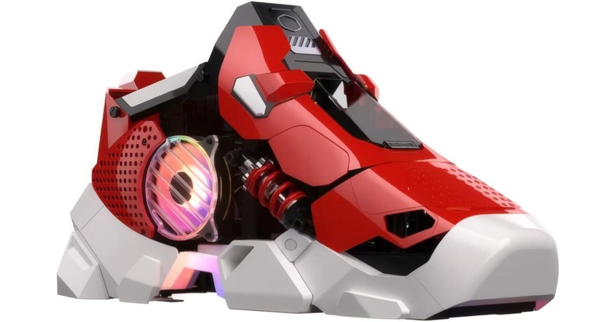 Cooler Master Sneaker X (Red) Advanced Mini-ITX PC Case, Plastic & Steel, Mini-ITX (Intel Or AMD) Support, Pre-Built Setup Included (SFX 850W Gold + Flux 360 Radiator + MF120 Halo Fan + 400mm PCI-E 4.0 x16 Riser Cable + PWM Fan & ARGB Controller)