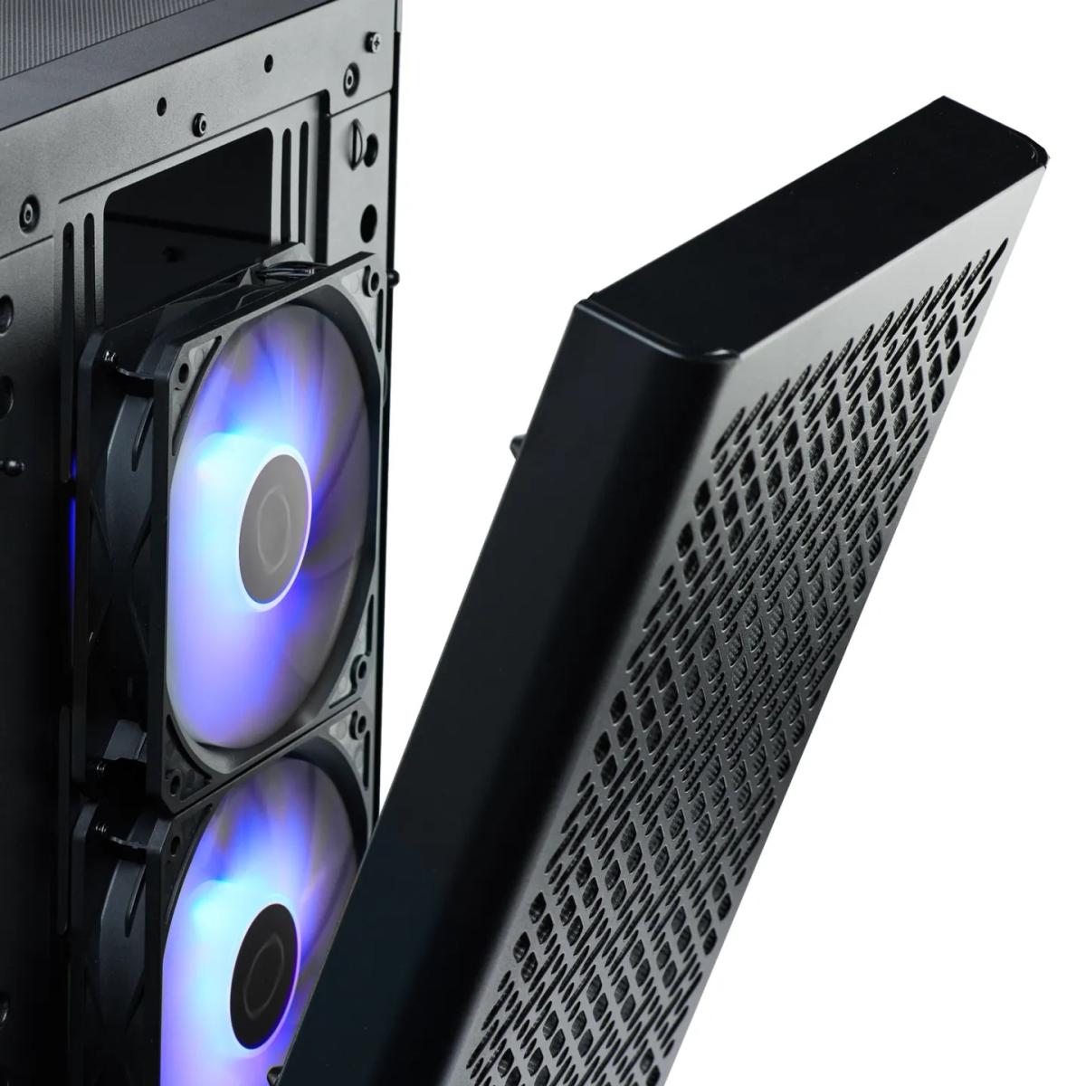 Cooler Master ARGB PC case for desktop computer builds and component installation
