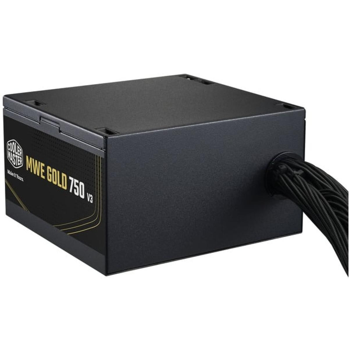 Cooler Master MWE GOLD 750 V3 (ATX 3.1) 750W 80 Plus Gold Non - Modular Power Supply with (12V - 2x6) PCIE 5.1 Connector