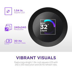 NZXT Kraken Plus 360 RGB (White) LCD Display All-In-One 360mm Liquid CPU Cooler w/ Enhanced Cold Plate, RPM, Static Pressure F360 RGB Core Single Frame Fan