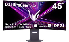 LG 45GX950A UltraGear™ 45” OLED Curved 800R Dual Mode (5K 165Hz or FHD 330Hz) 0.03ms HDR True Black 400 G-SYNC Compatible HDMI 2.1 & USB C Adjustable Stand - Black
