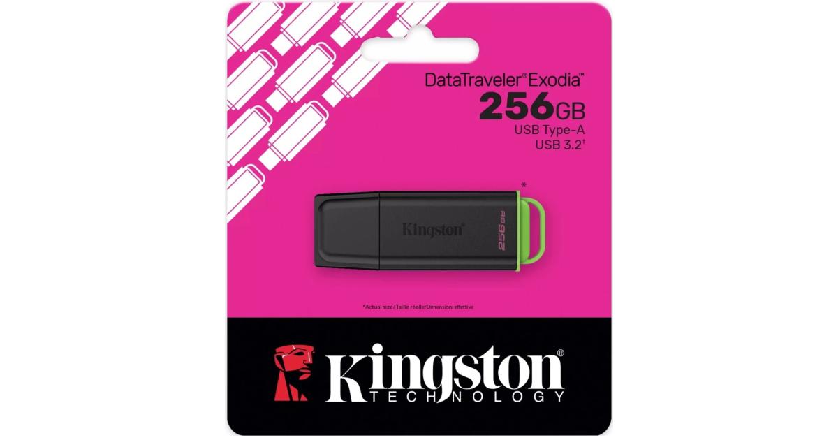 Kingston DataTraveler Exodia USB Type-A Flash Drive Single Pack USB 3.2 Gen 1 - 256GB