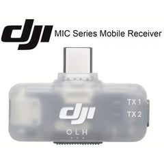 DJI Mic Series Mobile Receiver 2.4 GHz Wireless, Bluetooth 5.3 USB-C Noise Cancellation Mode For DJI Mic Mini, Mic 2 & Mic 3 Systems