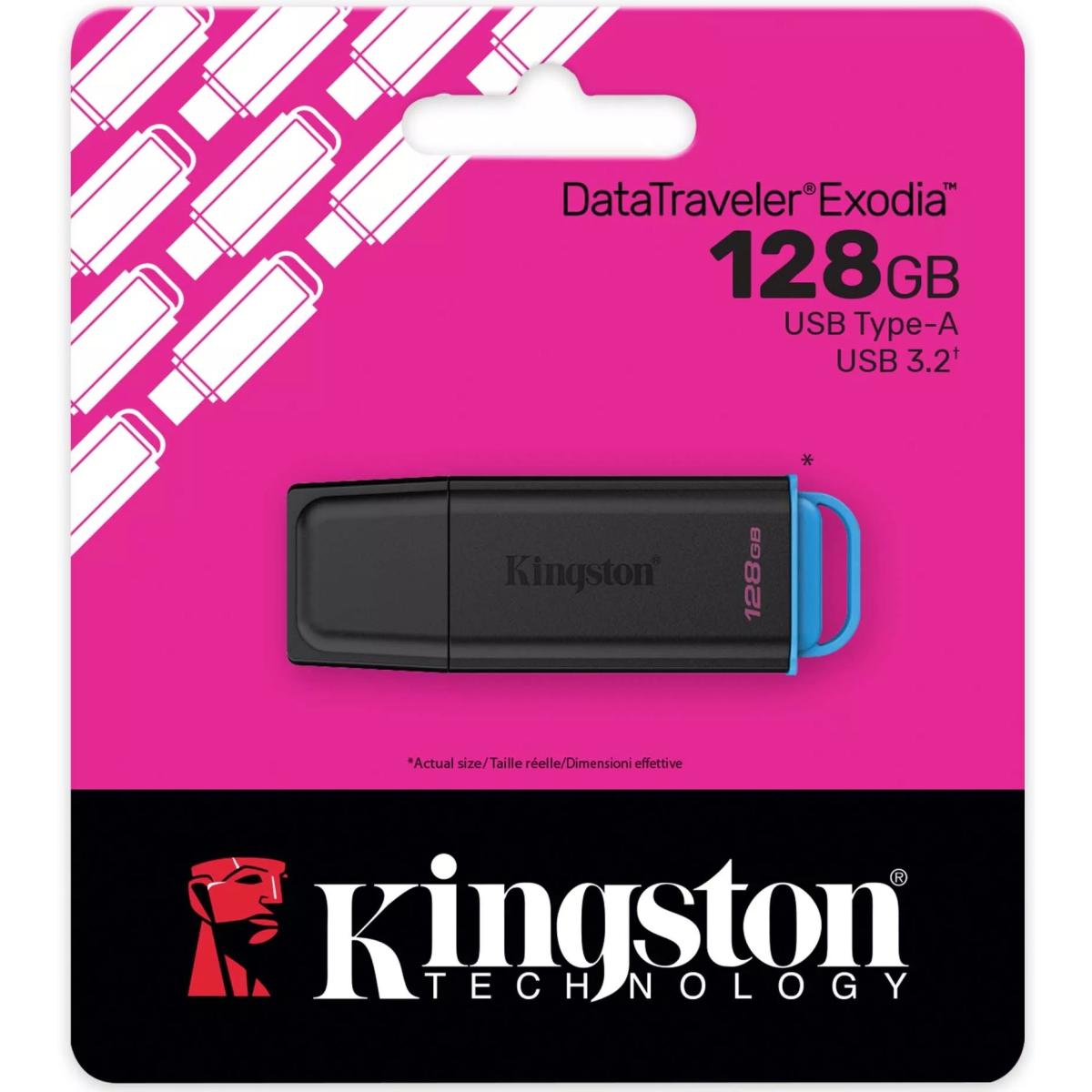 Kingston DataTraveler Exodia Onyx 128GB USB 3.2 Gen 1 Flash Drive - DTXG2/128GB